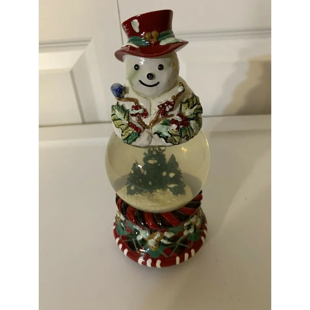 Tracy Porter Musical Snow Globe Jolly‎ Ol Snowy Snowman